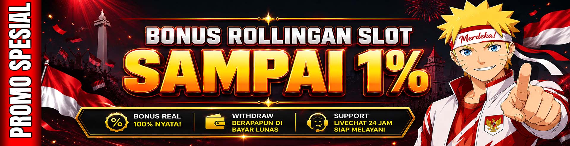 BONUS ROLLINGAN SLOT 1%